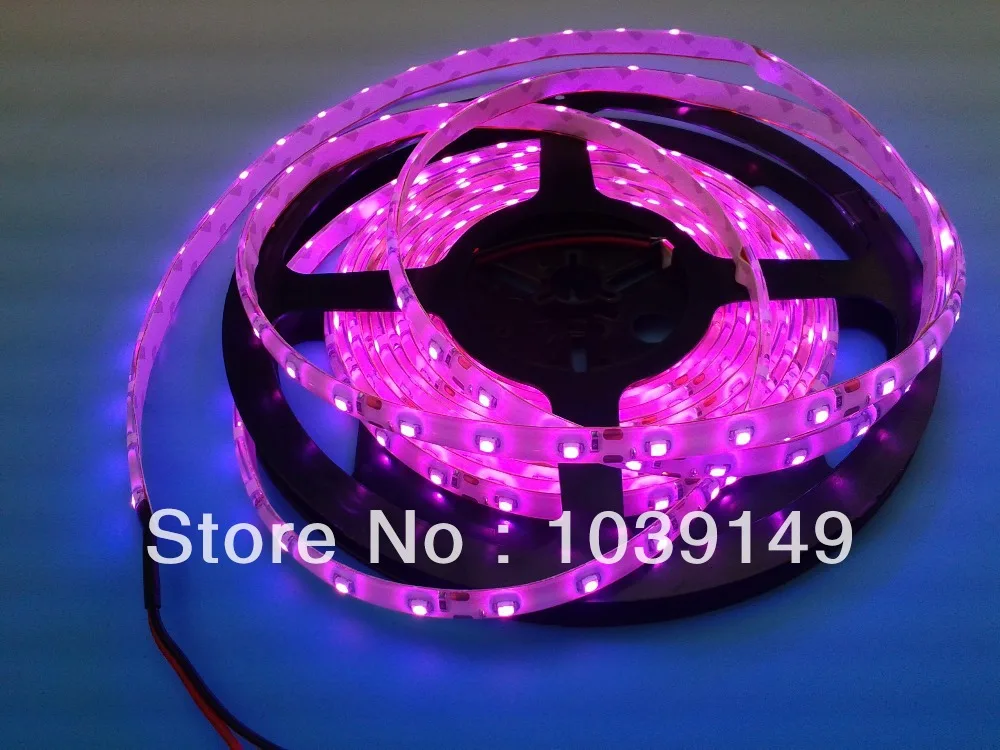 

DC12V 3528 LED Strip Pink Color Flexible 60LEDs/M Waterproof IP65 5M/Roll White PCB