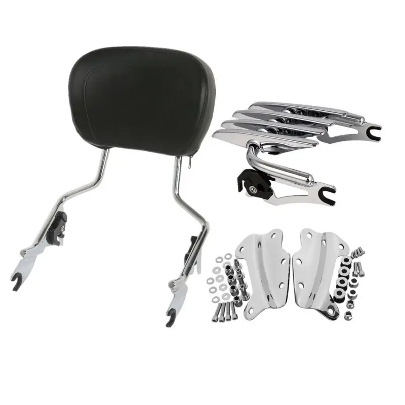 

Motorcycle Backrest Sissy Bar Luggage Rack W/Docking Kit For Harley Touring Road King Street Glide FLHX FLHR FLHT FLTR 2009-2013