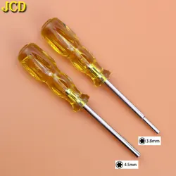 JCD 1Piece Yellow Handle Security Bit 3.8mm 4.5mm Hexagon Screwdriver 3.8 4.5 Open Tool Gamebit for NGC SFC NES Gameboy