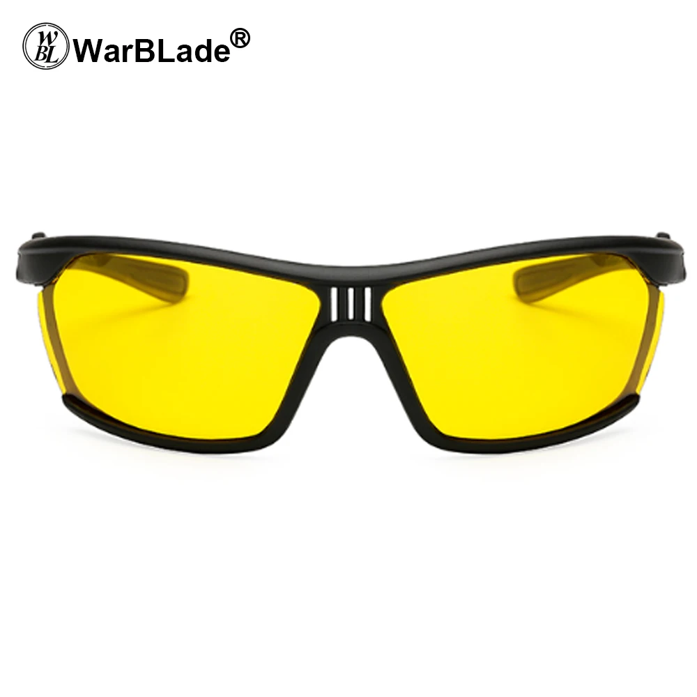 WarBLade Men Polarized Night Driving Sunglasses Men Brand Designer Yellow Lens Night Vision Driving Glasses Goggles Reduce Glare