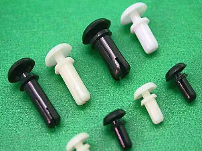 

Free Shipping 100pcs M3X10.0mm Nylon Rivets Push-in Fastener R3100 White