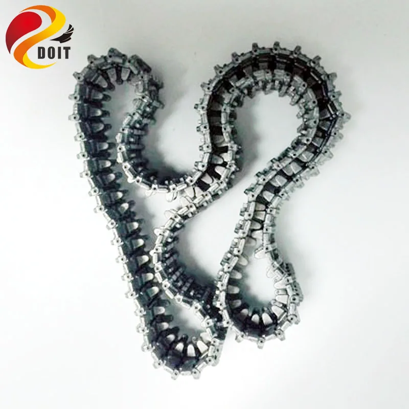 DOIT 1pcs 78 ซม.โลหะ Caterpillar TRACK CHAIN สําหรับหุ่นยนต์ถังรถแชสซีฝ่าอุปสรรค-surmounting DIY RC ของเล่นการทดลองของเล่น