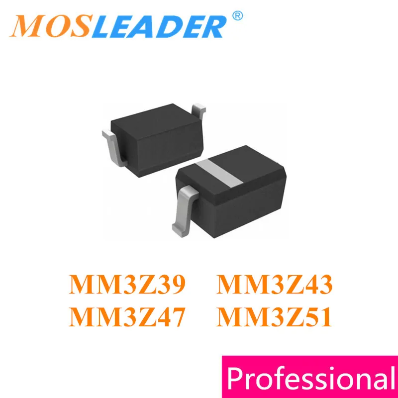 Mosleader 3000pcs SOD323 MM3Z39 39V MM3Z43 43V MM3Z47 47V MM3Z51 51V MM3Z39VT1G MM3Z43VT1G MM3Z47VT1G MM3Z51VT1G 0805 Chinese