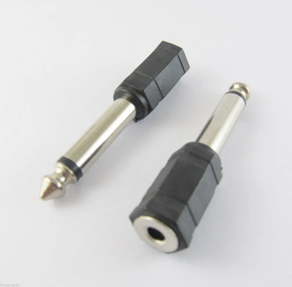 

100pcs 6.35mm 1/4" Male Plug Mono to 3.5mm 1/8" Female Jack Audio Adapter Connector New