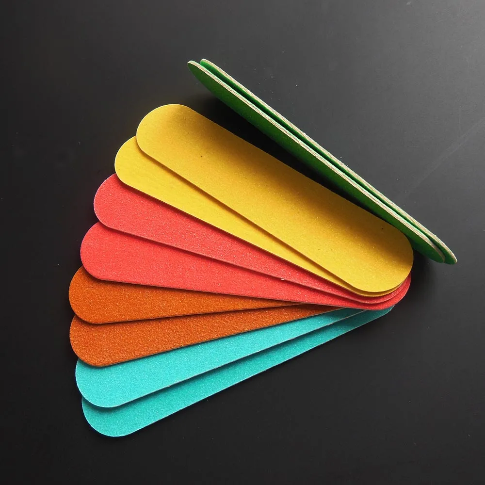 

400 pcs/lot wooden emery board mixed colour mini nail file nail art file manicure tool 240/240 free shipping