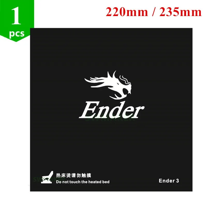 1pcs 220mm / 235mm black Heated bed For Creality ENDER-3 ENDER-3S 3D Printer Sticker Build Sheet build plate tape