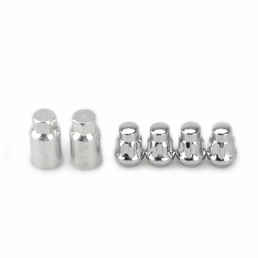 4 Pcs 12x1.5mm Alloy Locking Wheel Nuts  Tapered Security Bolts With Key Anti Theft Racing Car Wheel Lock Lug Nuts Bolts