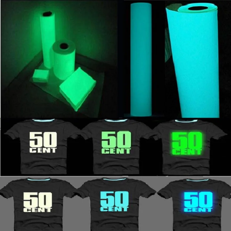 Luminous Fluorescent Hot Iron on Clothing, Glow in the Dark, Engraved Film, DIY Manual Accessories