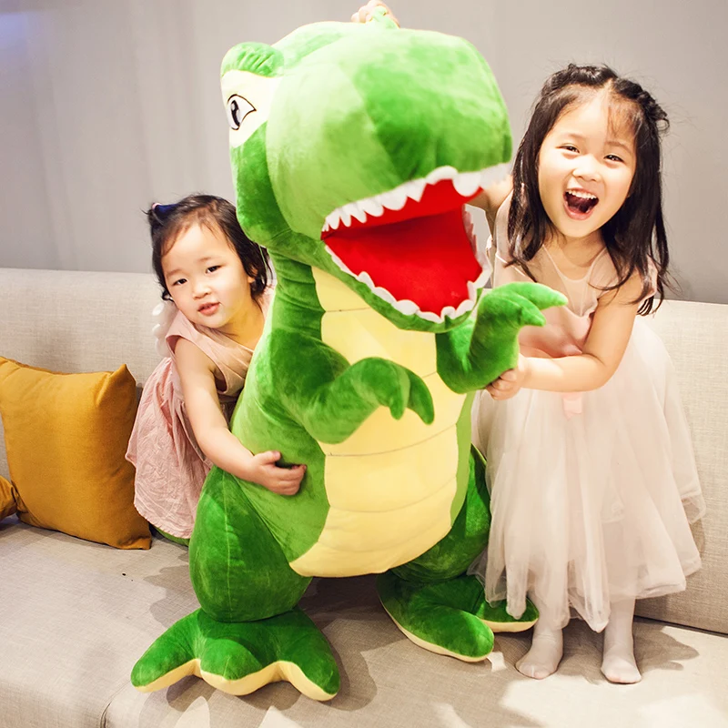 Dorimtrader Large Simulated Animal Tyrannosaurus rex Plush Toy Stuffed Anime Dinosaur Doll Crazy Gift for Kids 205cm 81inch