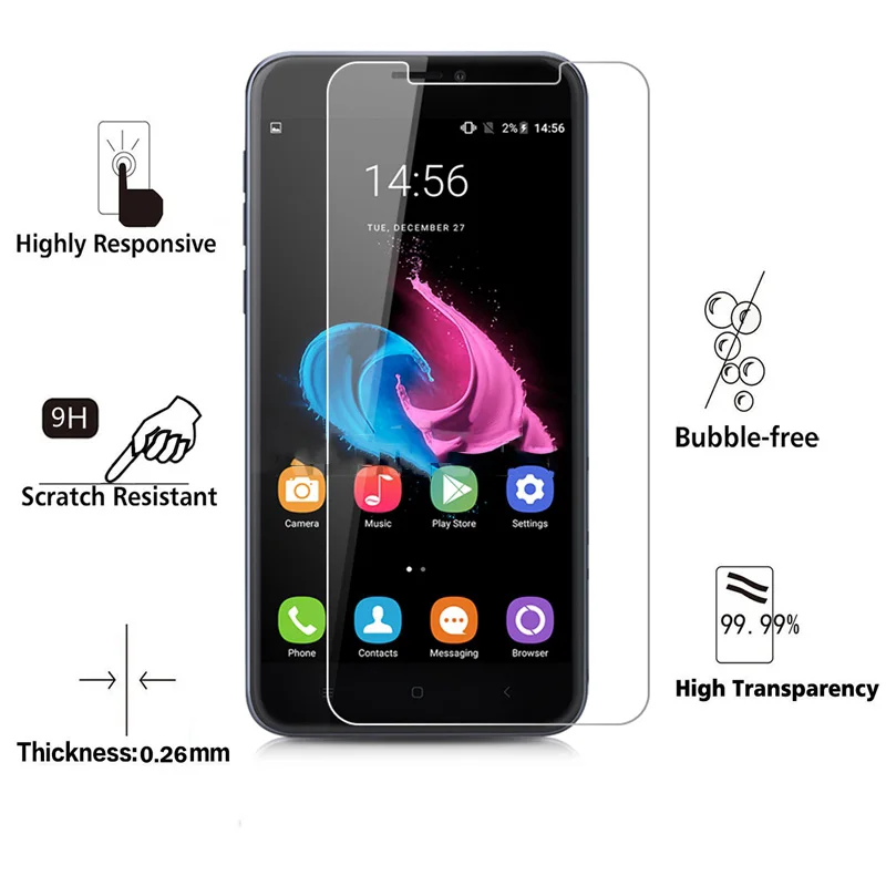 For Oukitel C9 c5 c4 Screen Protector Tempered Glass Film 9H 2.5D Protective Films Case Cover for Oukitel k4000 plus