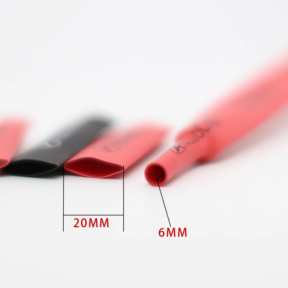 24 pcs audicrast 열 수축 튜브 절연 슬리브 튜브 스피커 상호 연결 오디오 케이블 diy