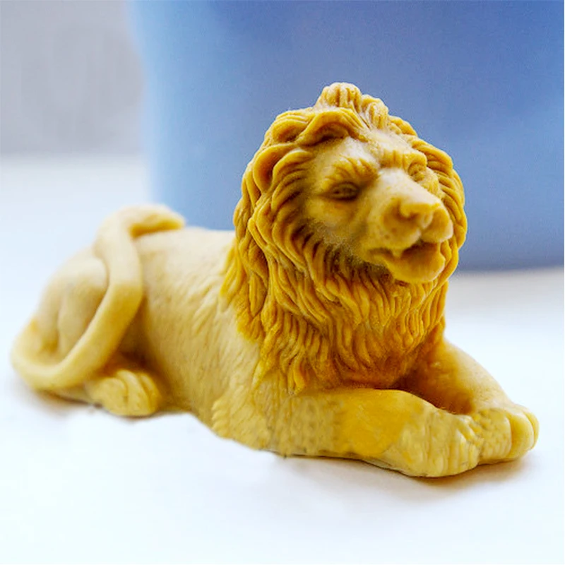 Animals Mold Lion 3D Soap Mould Mold Silicones Mold For Soap Lion Molds Handemade Diy Soaps Mould Silica Gel Aroma Stone Moulds