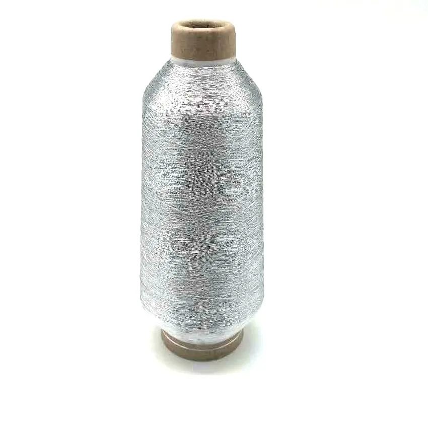 Cheapest high quality Paper cone 125g Silver color 150D/2 Metallic Embroidery thread