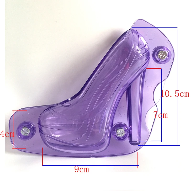 Magnetic PC Small Size PC Polycarbonate New 3D High heels Height Increasing Shoes Chocolate Plastic Shoe Mold With Magnet Mould