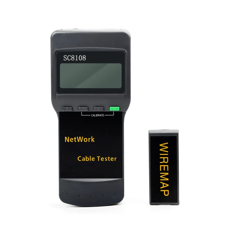 Network Tester Meter LAN Phone Cable Tester Meter With LCD Display CAT5 RJ45 SC8108 Portable LCD