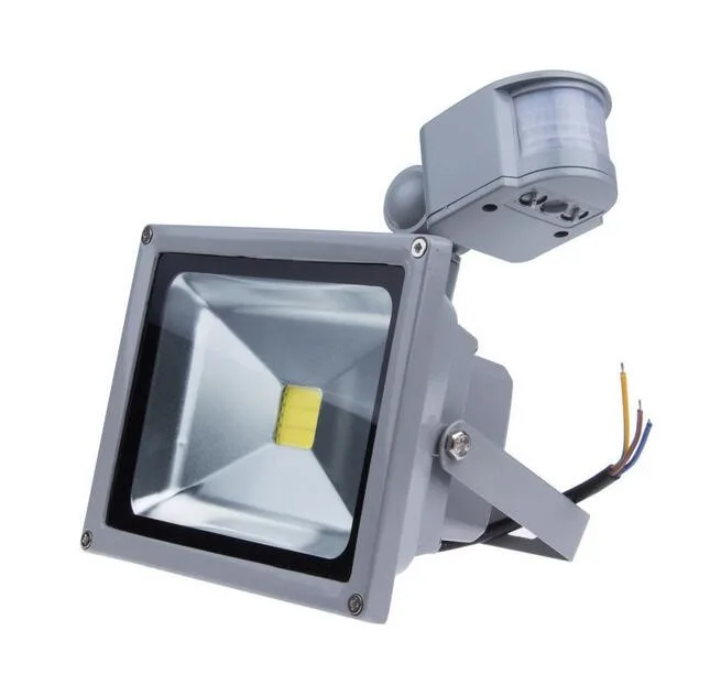 led flood light spotlight lamp 50W motion detective sensor 220V 10W20W 30W street lamp floodlight outside lights with PIR sensor