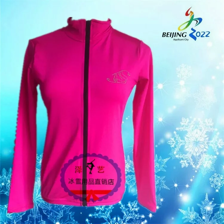 Hot Sales Ice Skating Jacekts For Girls Beautiful New Brand Vogue Figure Skating Clothes Competition KZ2025