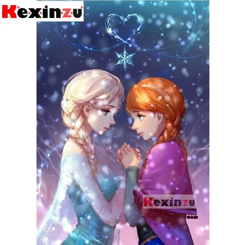 Kexinzu новая 5d полная DIY квадратная круглая алмазная живопись Набор для вышивки крестиком-девочка-3d вышивка Мозаика из смолы домашний Декор подарок K2011