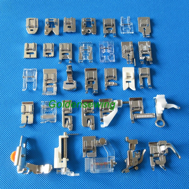 Plastic Box 34 PCS Presser Foot for BERNINA NEW Style Aurora Artista Activa 100