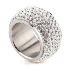 Wholesale High Quality Classic  Six Row Crystal Jewelry  Wedding Ring FREE SHIPPING!