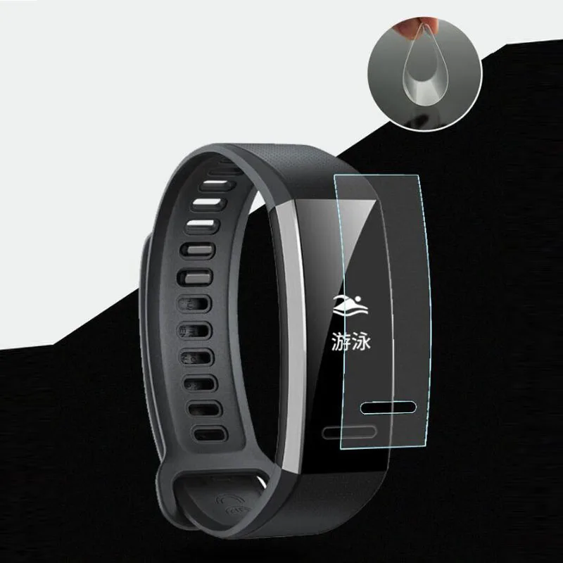 Мягкая прозрачная защитная пленка из ТПУ для браслета Huawei Band 2 /Band2 Pro B19 B29 Eris Sport GPS, защитная пленка на весь экран, 2 шт.