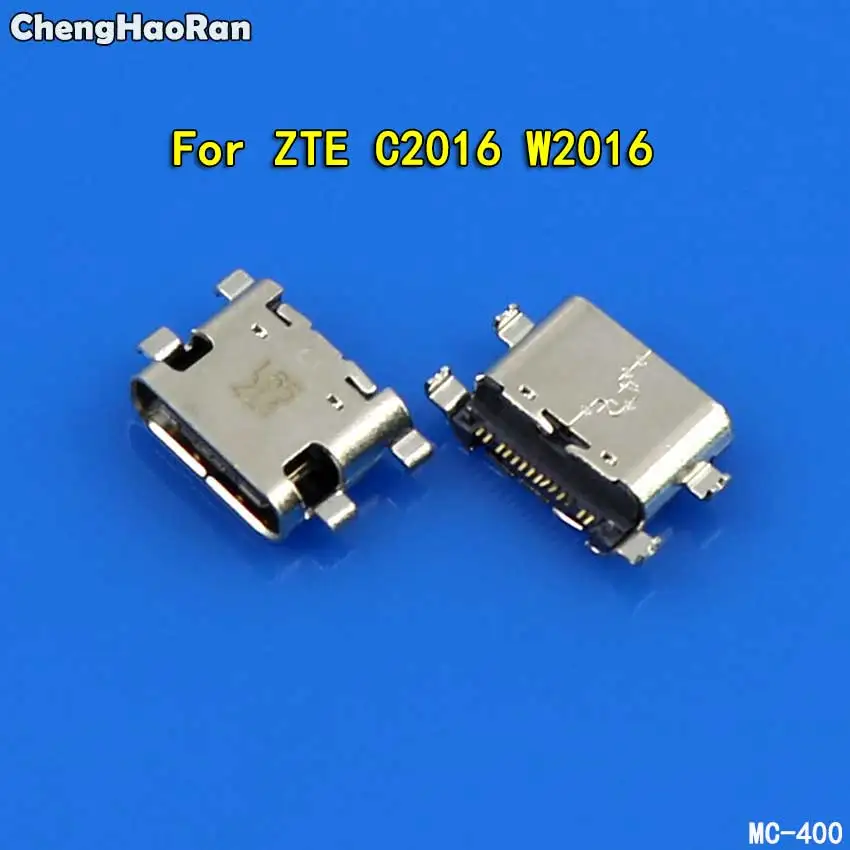 ChengHaoRan 1pcs Mini Type C Micro USB Jack Socket Connector For ZTE C2016 W2016 ZMAX Pro Z981 Charging Port Dock Plug