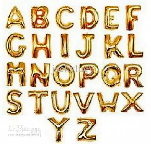 16 Inch Gold Silver Alphabet Helium Aluminum Foil Balloon 26 Letters Wedding Christmas Birthda Party Decoration Supplies