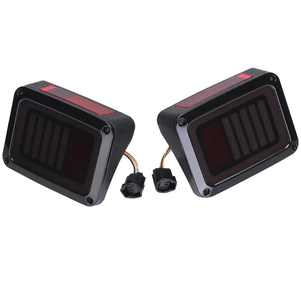 LED Tail Lights Smoke Lens For Jeep Wrangler 2007-2017 JK JKU With Break Back Up Light Reverse Turn Parking Signal Lamp Assembly