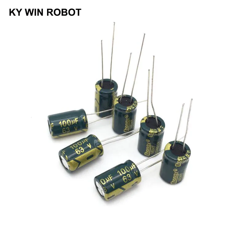 20pcs 100uF 63V 105C Electrolytic Capacitor 63V 100UF 8x12mm Aluminum Electrolytic Capacitor