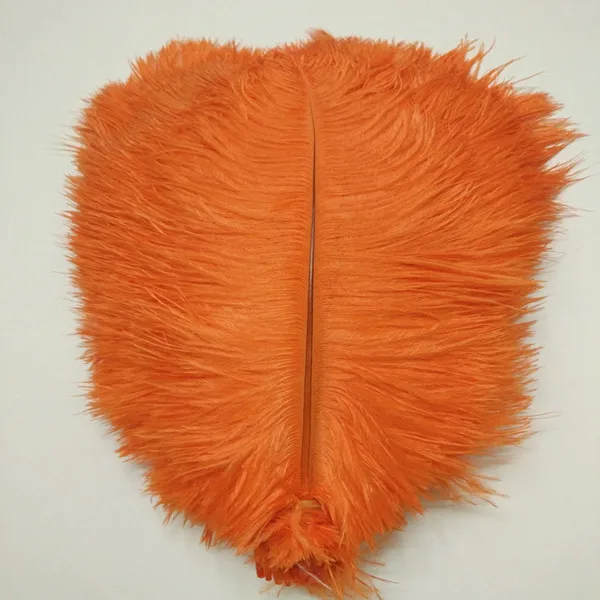 

Hot! 100 Pcs/lot long 12-14 inches / 30-35 cm orange Color Ostrich Feathers ostrich plumes for party /wedding decorative