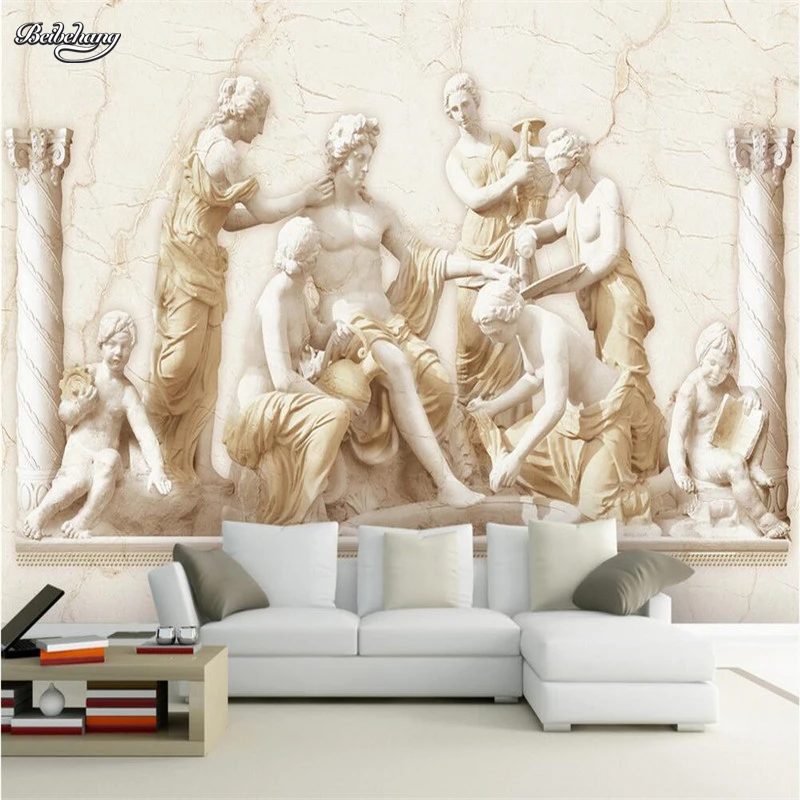 beibehang Custom photo wallpaper Roman relief / European classical art murals background large mural 3d wall murals wallpaper