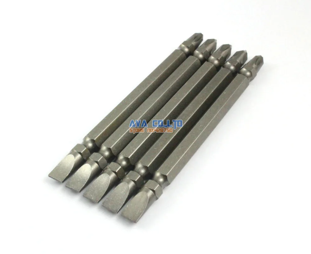 5 Pieces Phillips Slotted Double End Magnetic Screwdriver Bit 1/4