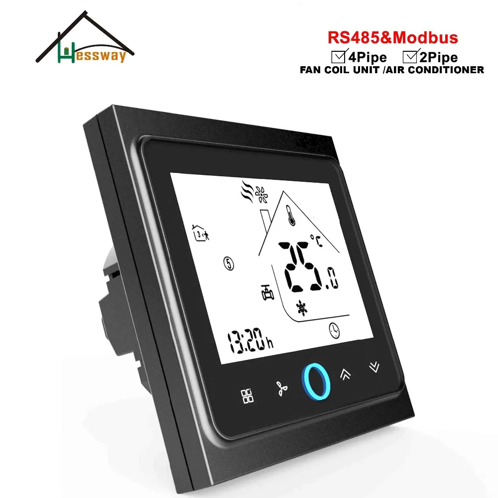 HESSWAY 2pipe Fan coil unit THERMOSTAT RS485/MODBUS RTU communication for  smart cool heating switch