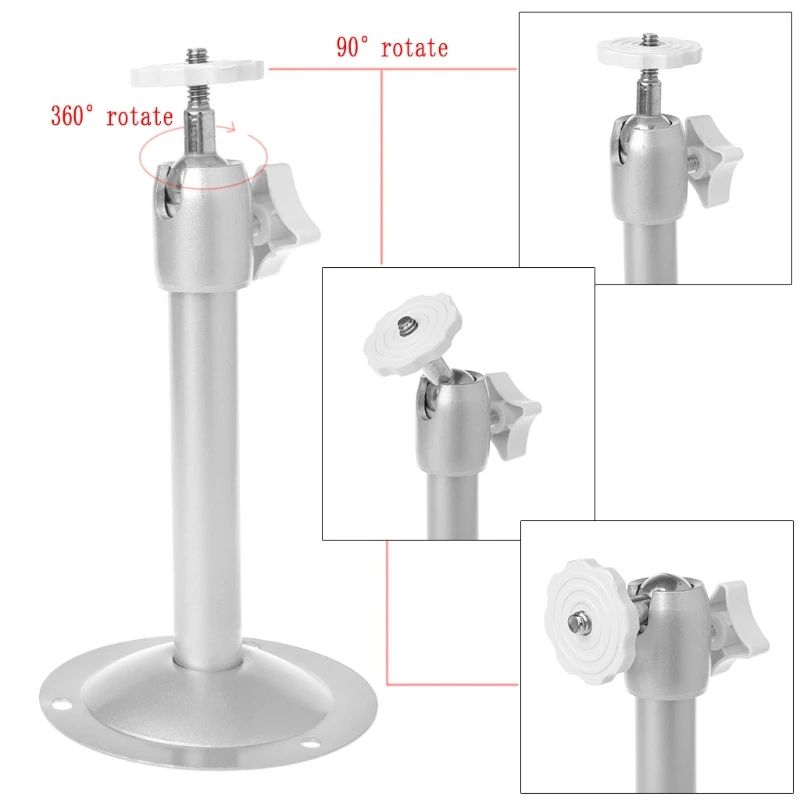 New Arrival 1pc 360 Degree Adjustable Projector Ceiling Mount Stand Wall Projector Bracket Metal Swivel Mount