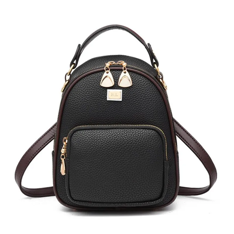 Brand New Leather Small Women Backpacks Zipper Shoulder Bag Female Phone Bags Lady Portable Backpack for Girls Casual Style