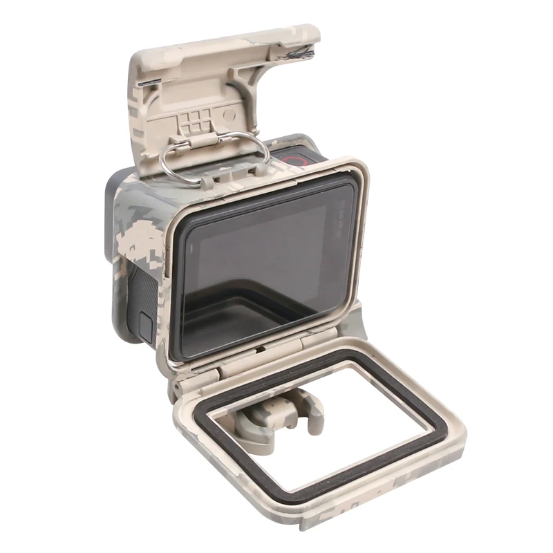 สําหรับ Gopro กรอบกรณี Shell Protector กองทัพสีเขียว + Lone สกรู + ฐานสําหรับ Go Pro Hero 5 6 7 สีดําอุปกรณ์เสริมใหม่