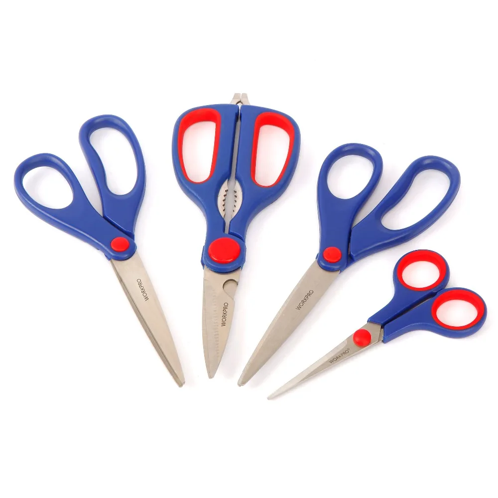 WORKPRO Kéo Cắt Giấy, 4 Nhà Kéo Bộ Đa Năng Cho Thủ Công DIY Giấy-Cắt