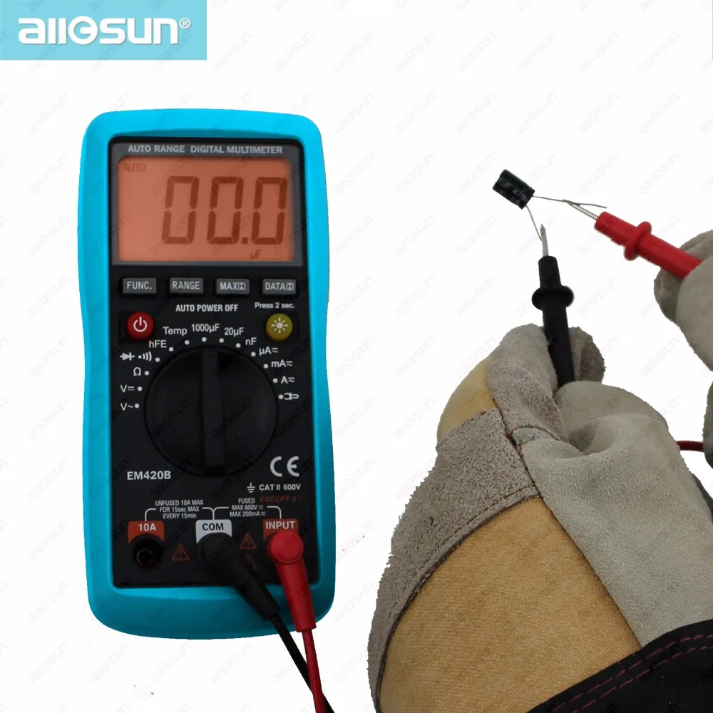 ALL SUN Digital Multimeter Diode Transistor Battery Tester AC/DC Ammeter Voltmeter Ohm Portable Meter voltage meter EM420B