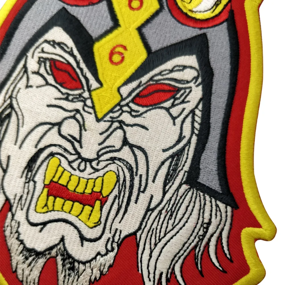 SATANS SOLDIERS NEW JERSEY motocykl haft żelazko na niestandardowej naszywce 38cm duża aplikacja odzieżowa