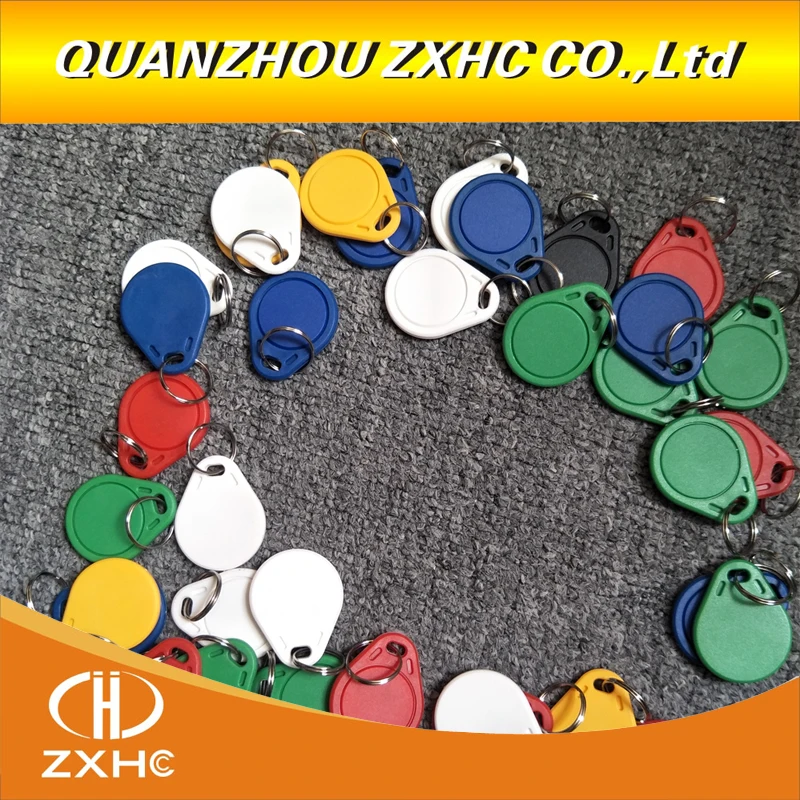 (50PCS) 13.56 Mhz Block 0 Sector Rewritable RFID M1 S50 UID Changeable Card Tag Keychain Key Keyfob ISO14443A