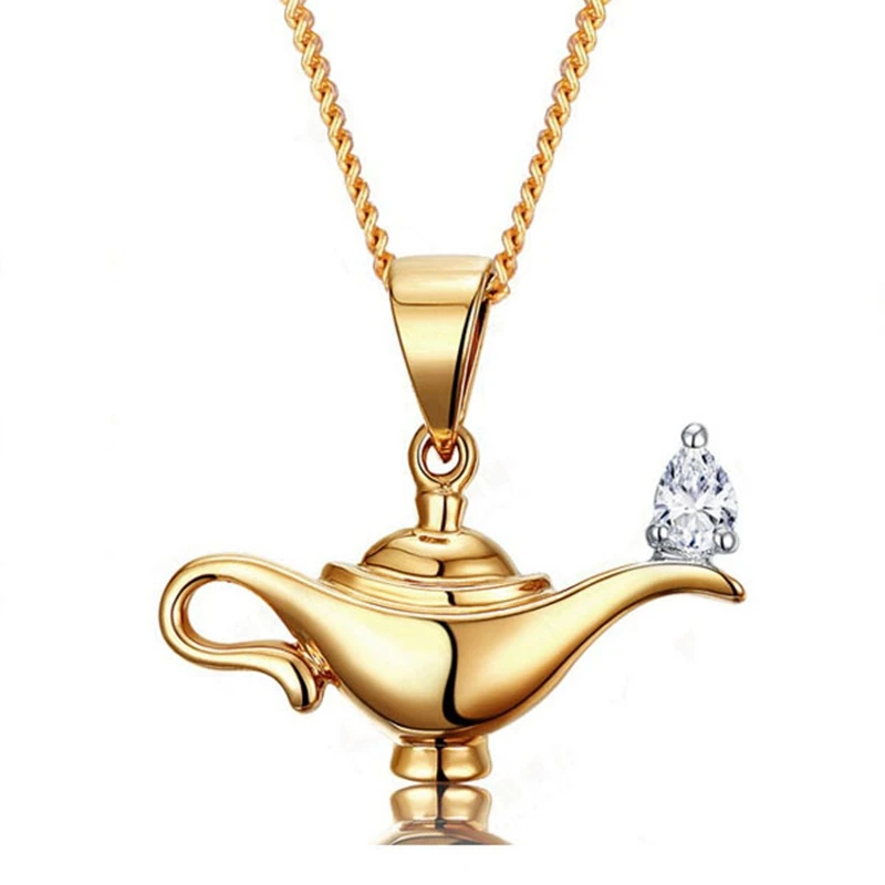 

High quality original 925 sterling silver lamp pendant and necklace fashion ladies jewelry lover gift