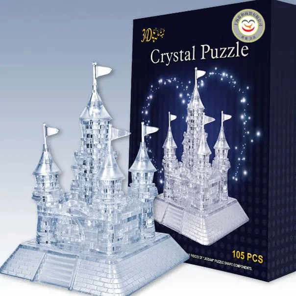 Three-dimensional crystal dream puzzle 3D   plastic educational toys DIY castle puzzle