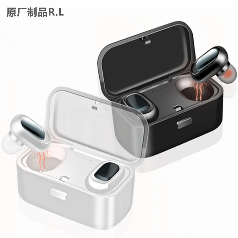 

Wireless Bluetooth Headset Mini binaural sports stereo earphones TWS5.0 with charging compartment tiny earphone for ipod iphone