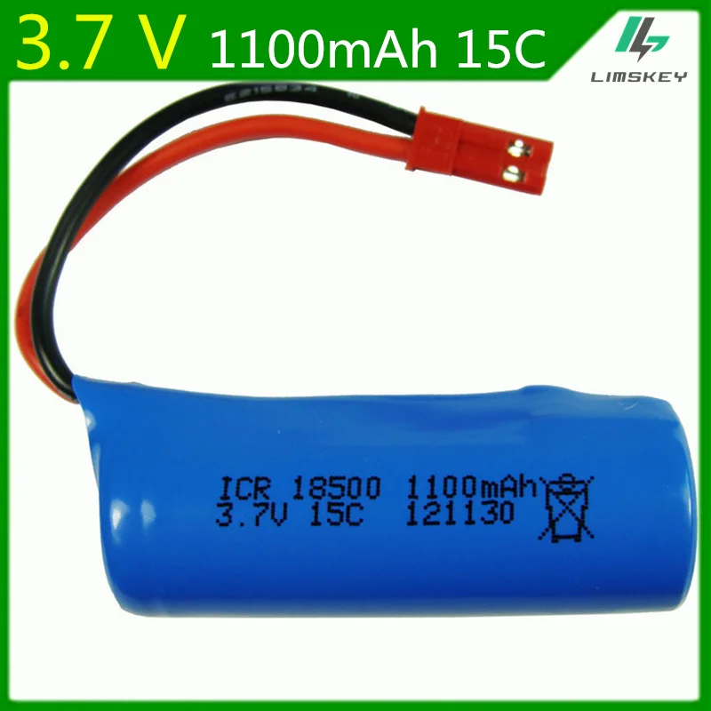 3.7V 1100mAH Lipo battery For FT008 H227-33 Remote control helicopter JST plug Lipo battery 3.7V 1100mAH 18500 15C S900