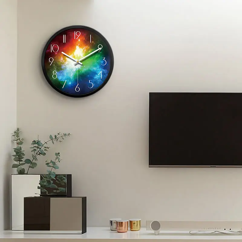 Wonderful Spectacular Cosmic Nebula Wall Clock Creative Starry sky art living decorative wall clock