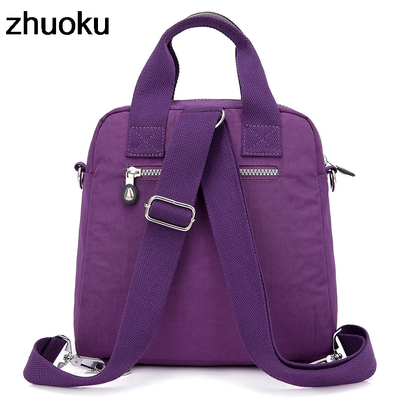Kadın postacı çantası ışık seyahat el çantası su geçirmez naylon çift omuz çantaları rahat kaliteli Crossbody çanta Lady Flap Tote