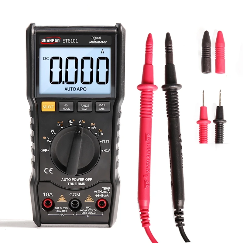 Pocket Digital Multimeter LCD Multimeter AC DC 6000 True RMS Digital Voltmeter 1000V 10A NCV LIVE Probe Multimeters Buzzer