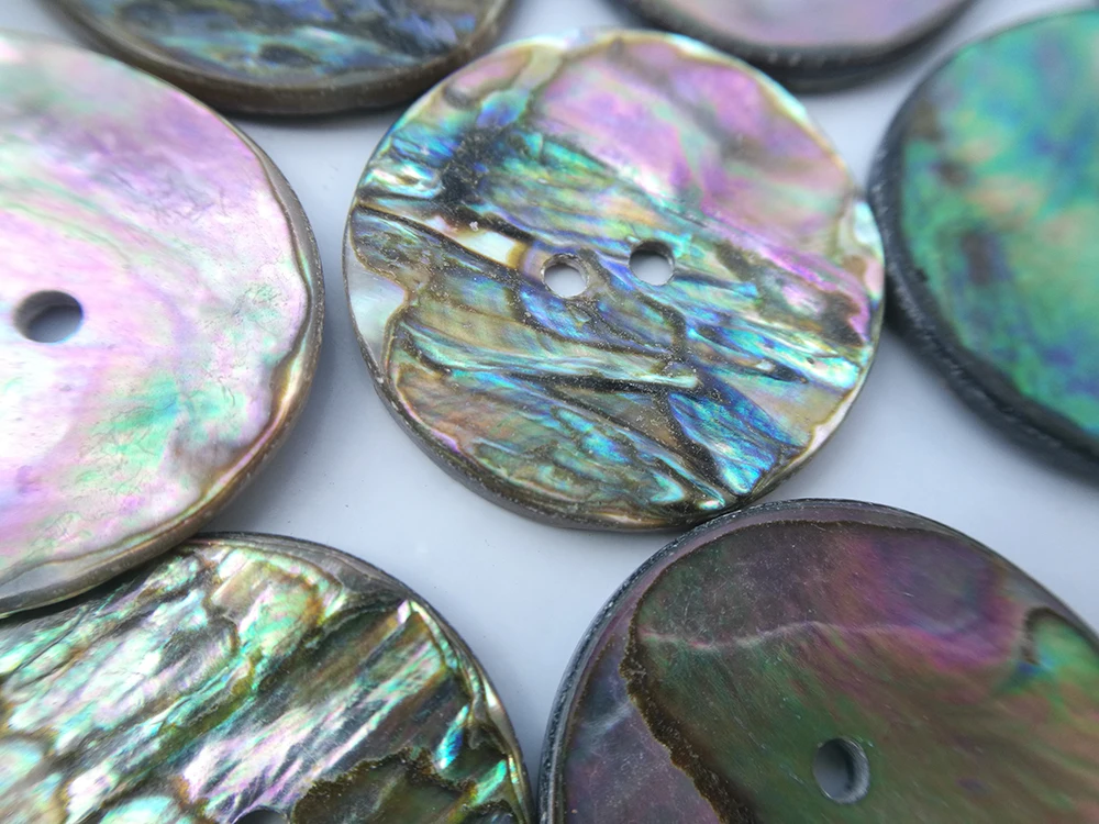 Niucky 28mm 30mm 2 holes big natural dark abalone shell button for sewing High quality shell decorative accessories S0101-053#28