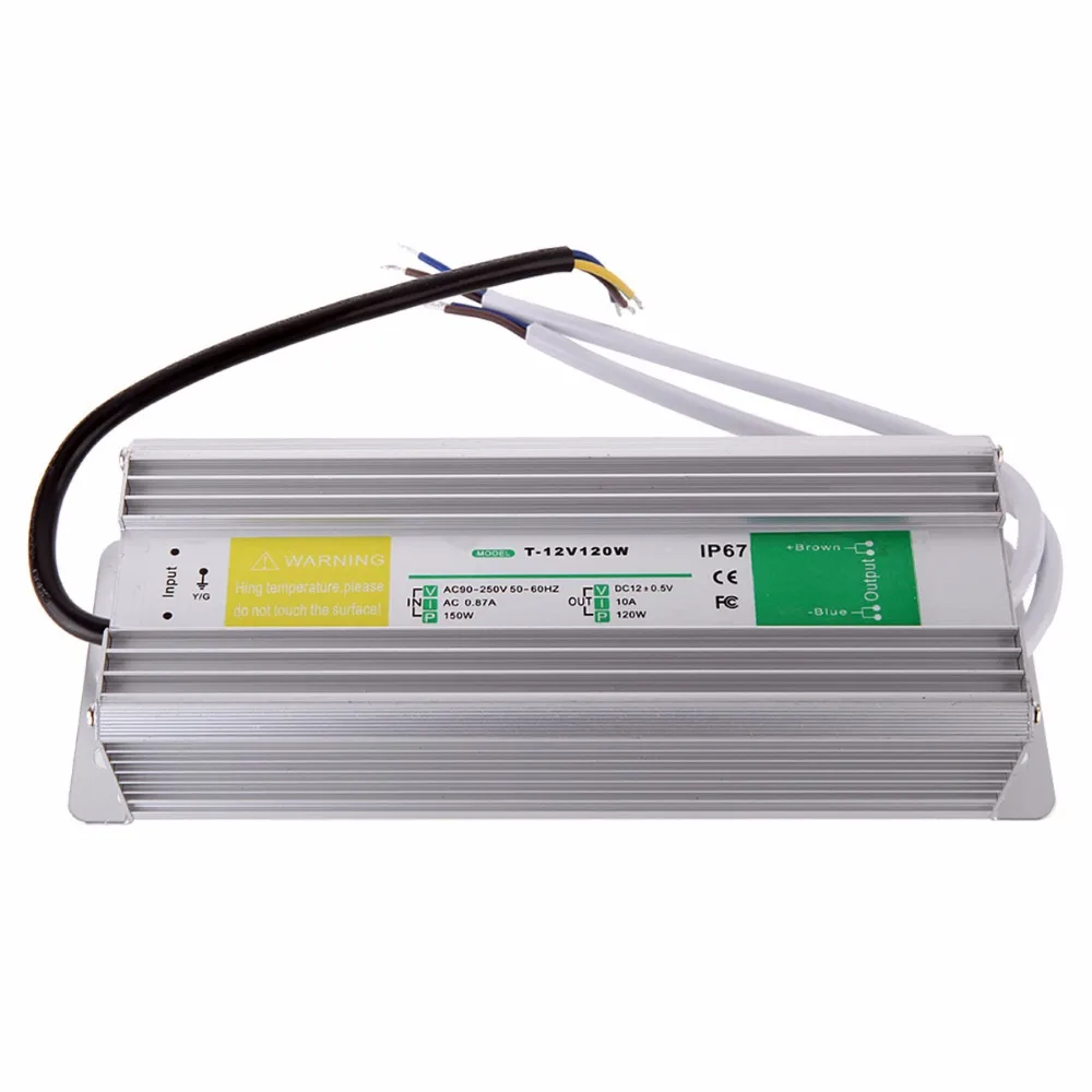 IP67 12V 10A 120W Ac to Dc Switching Power Supply Outdoor Used Led Strip Waterproof Driver