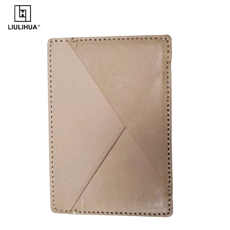 2018 New design genuine leather mini  Bank credit card wallet purse Business card holders Men Wallet Thin Small Card package